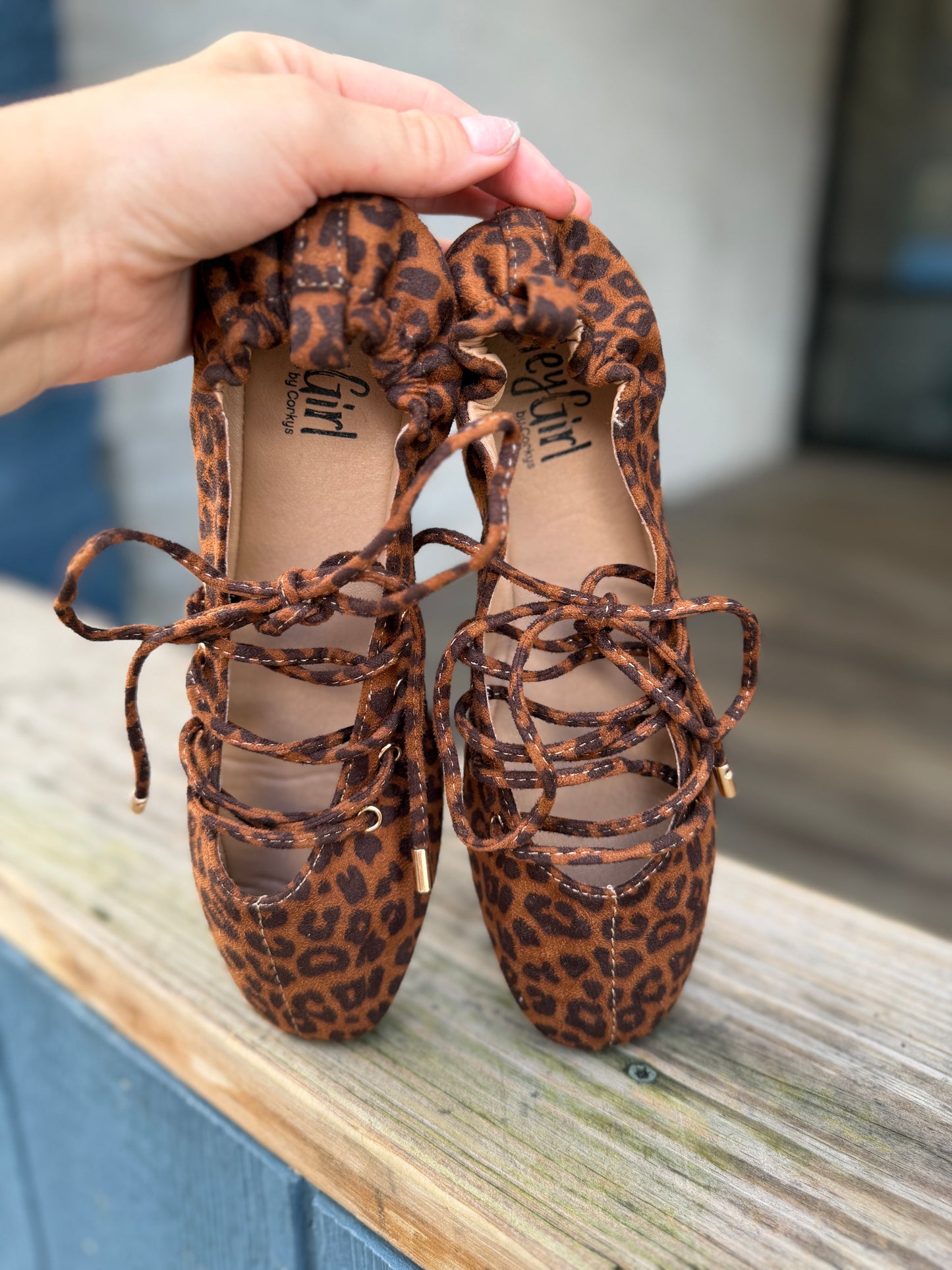 Corkys Tied Up Leopard Ballet Flats