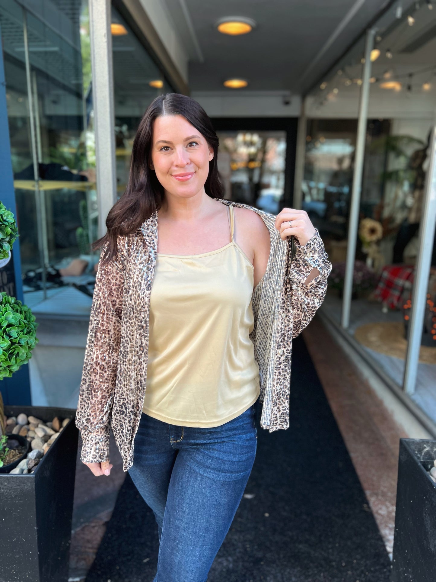 *Final Sale* Top Speed Cheetah Blouse