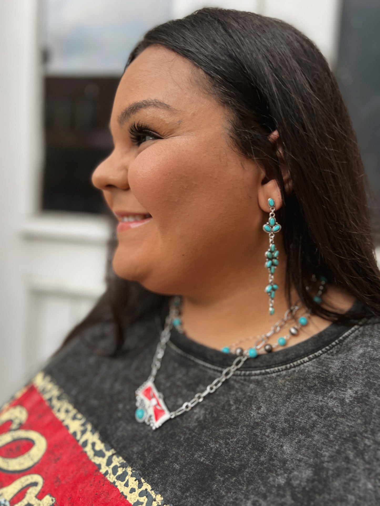 Turquoise Statement Earrings
