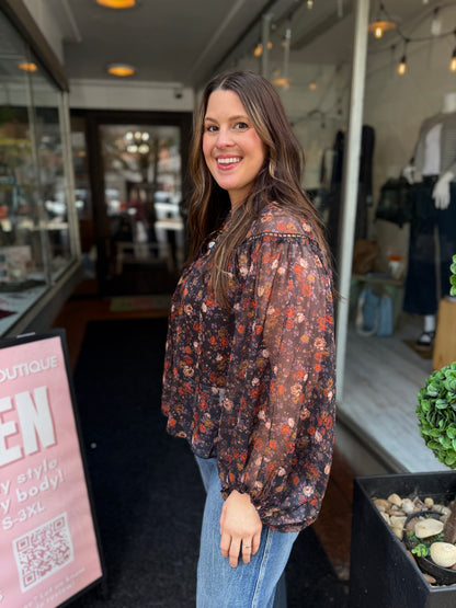 Winding Down Sheer Blouse