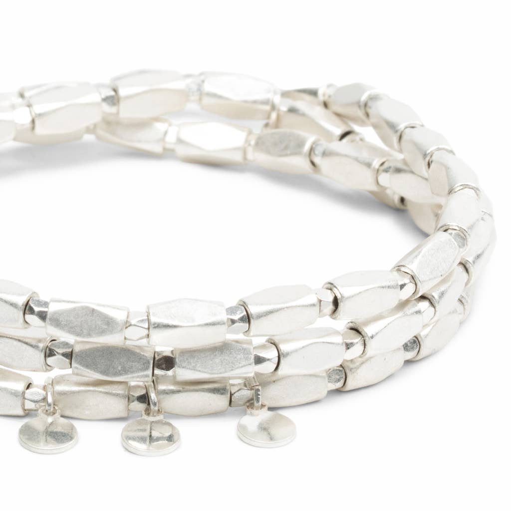 Silver Disc Metal Wrap