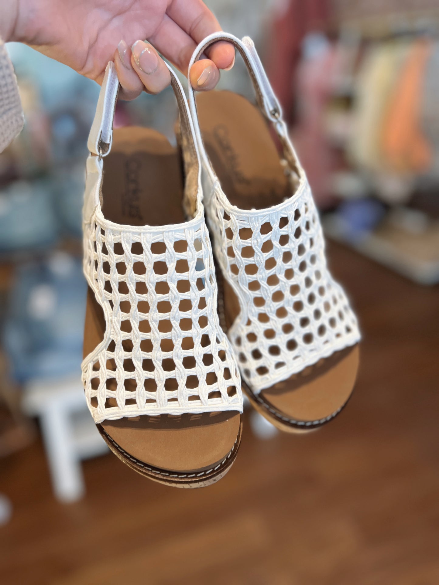 Corkys Woven Carley Wedges
