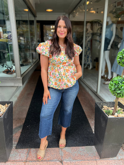 *Final Sale* JB Embroidered Pocket Crop Jeans