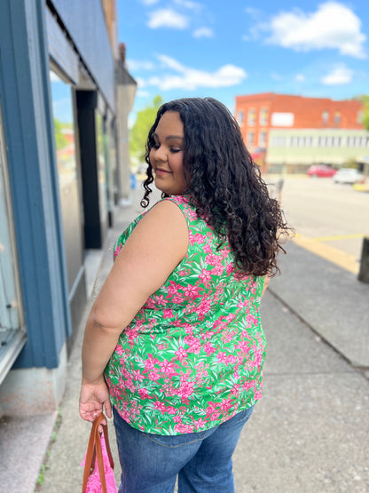 Sundial Floral Tank Top
