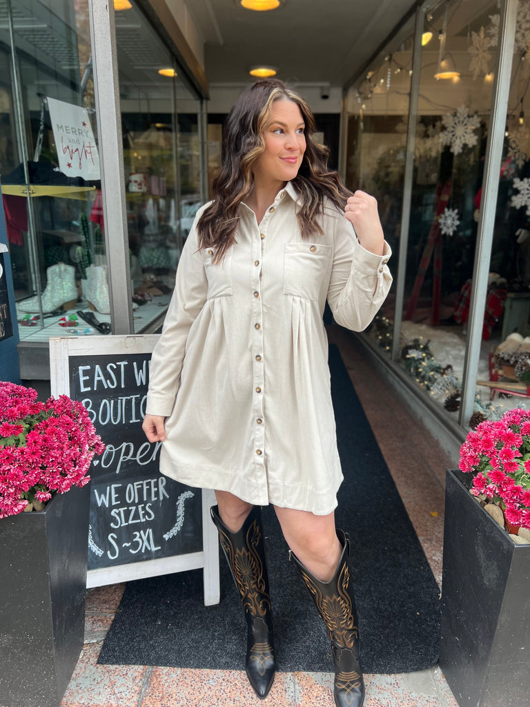 Getting Ahead Pintuck Dress