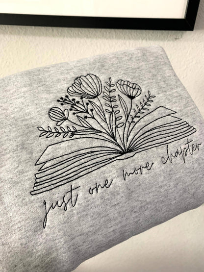 "One More Chapter" Embroidered Sweatshirt