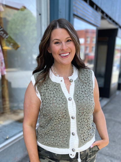 Meshing Around Sweater Vest