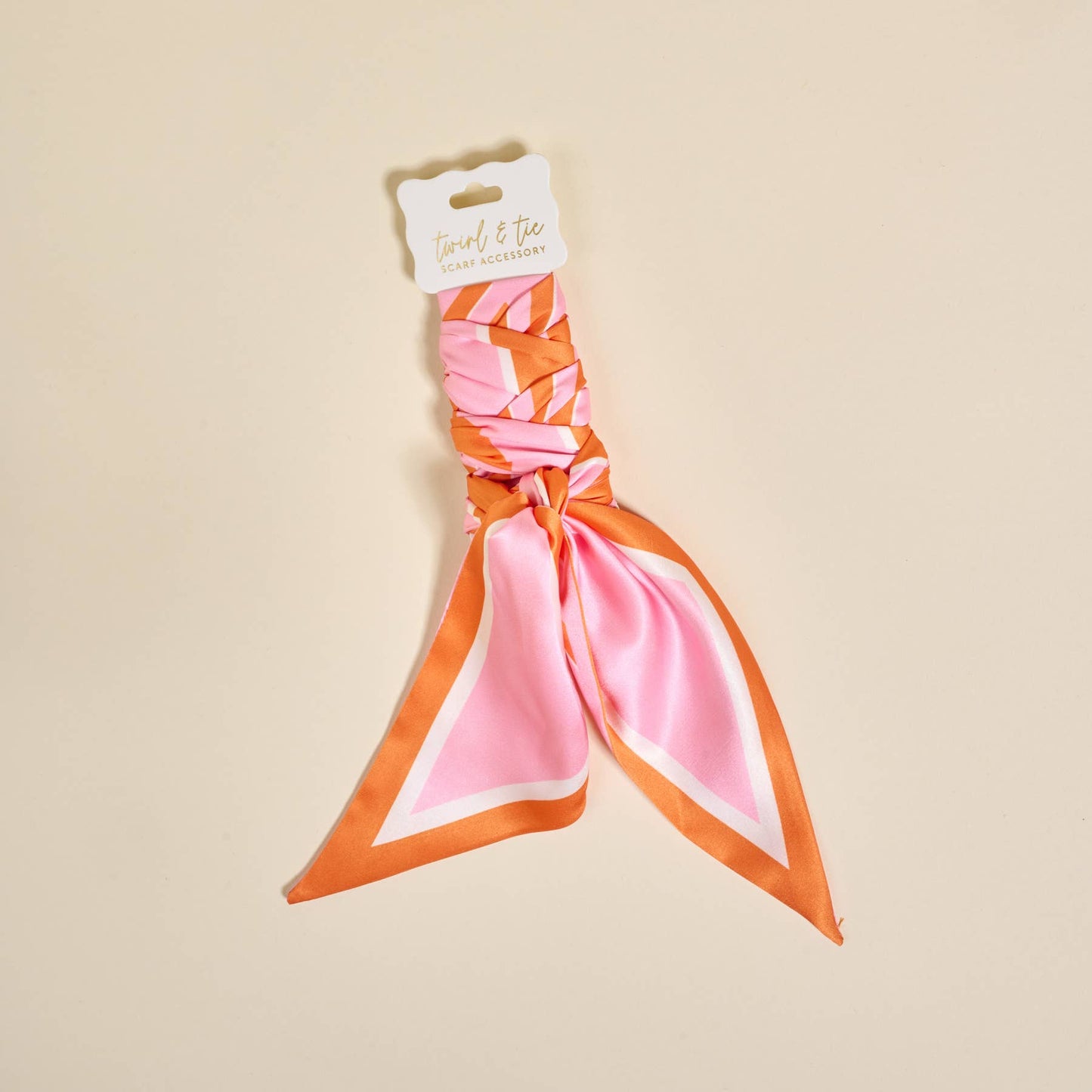 Sicily Stripes Pink Twirl & Tie Scarf