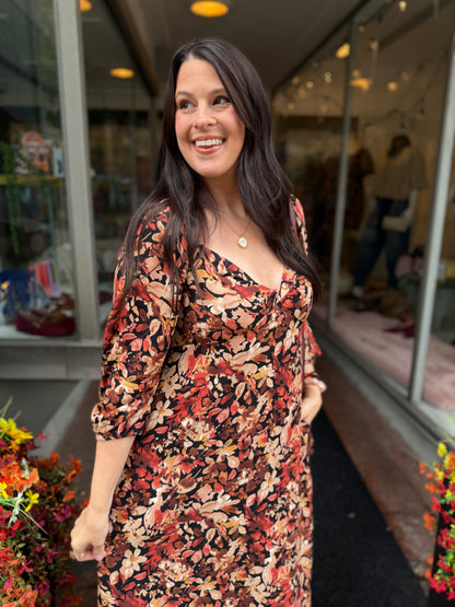 Sweet Flowers Midi Dress