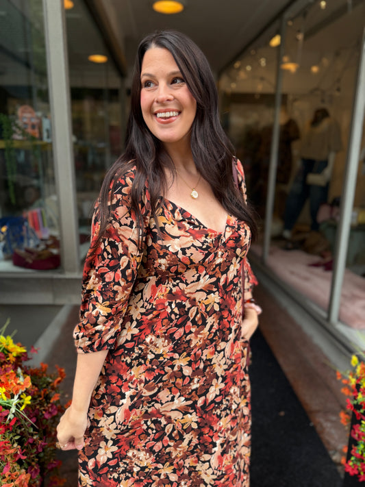 Sweet Flowers Midi Dress