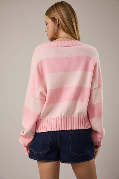 Say it Again Striped Sweater
