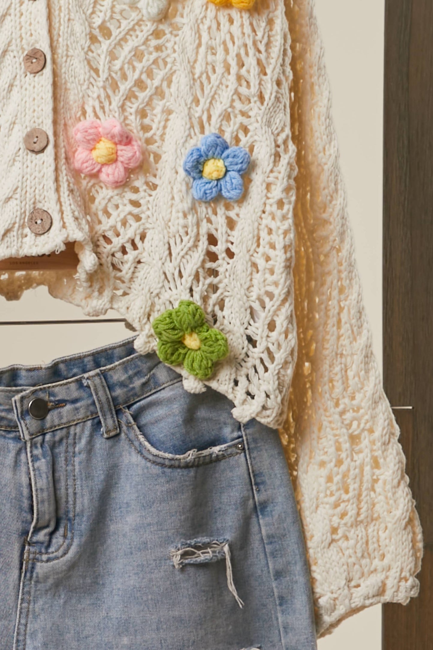Colorful Blooms Crochet Cardigan