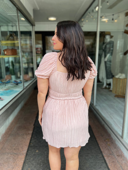 *Final Sale* GG Smocked Plisse Mini Dress