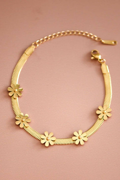 Flower Herringbone Bracelet