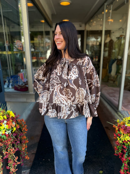 Point Of View Paisley Blouse