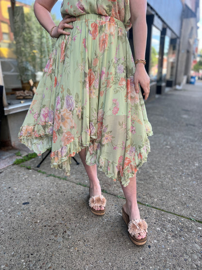 Miss You All The Time Floral Skirt
