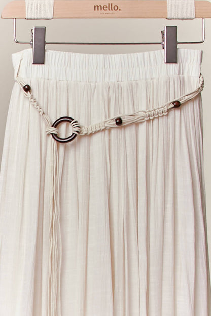 Boho Skirt with Rope Belt