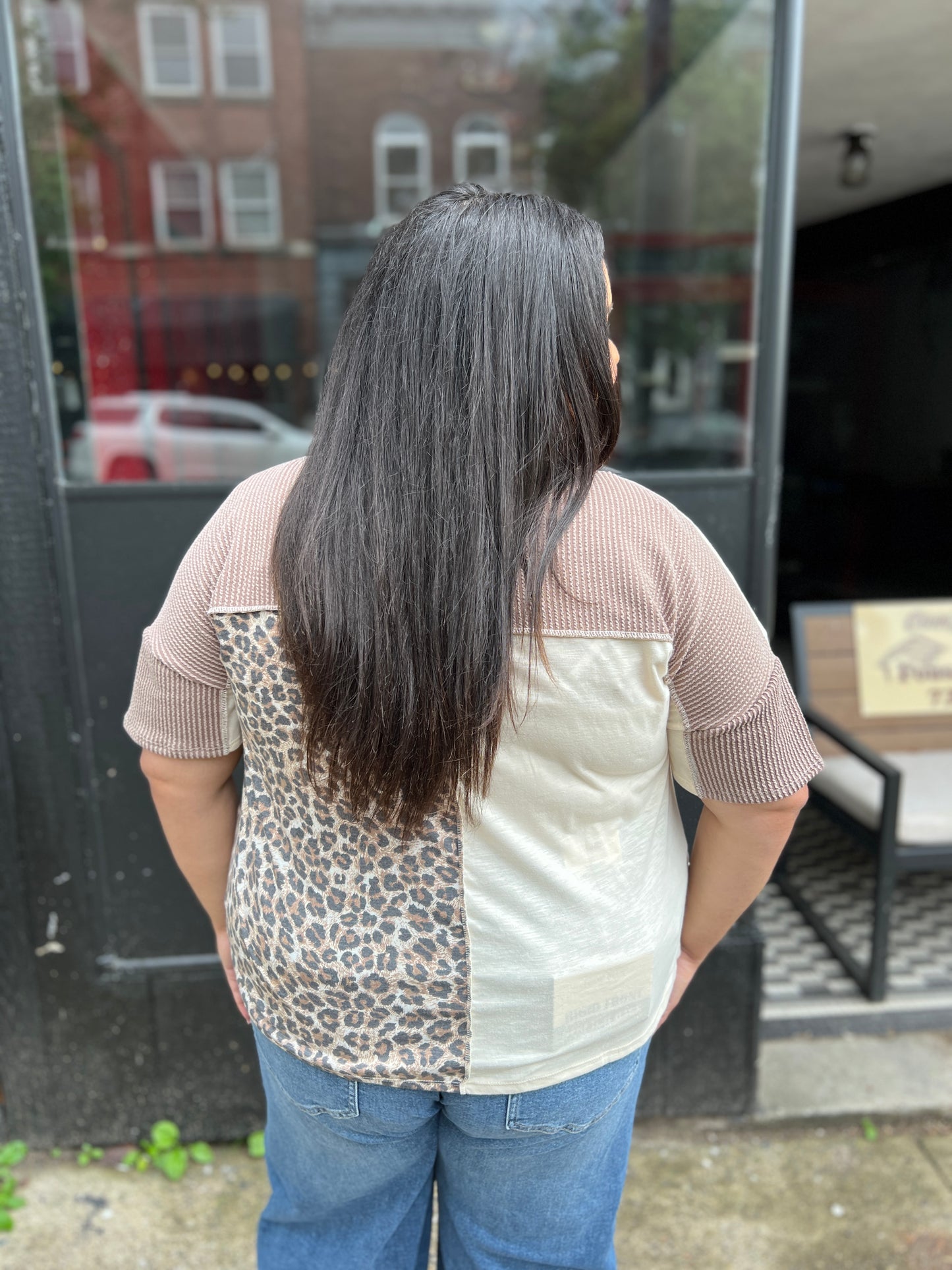 Around The Block Leopard Top