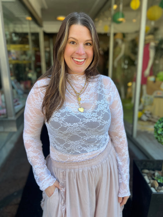 Never Say Never Lace Top