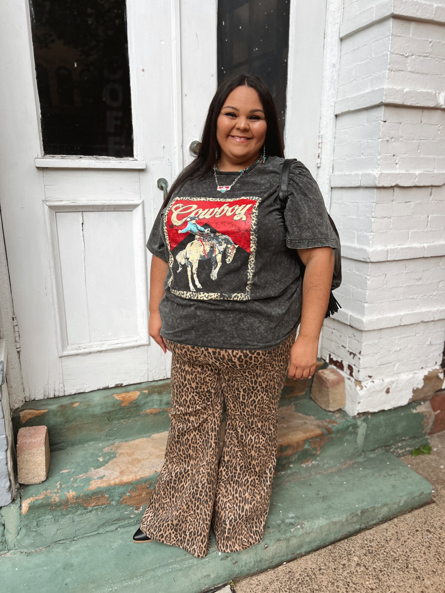 Leopard Cowboy Graphic Tee