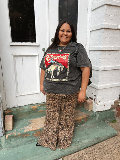 Leopard Cowboy Graphic Tee