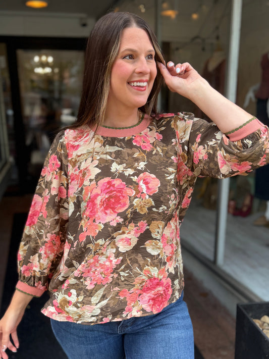 Whatever Floral Blouse
