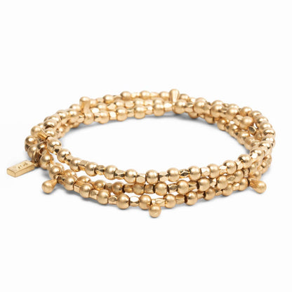 Gold Metal Wrap Bracelet