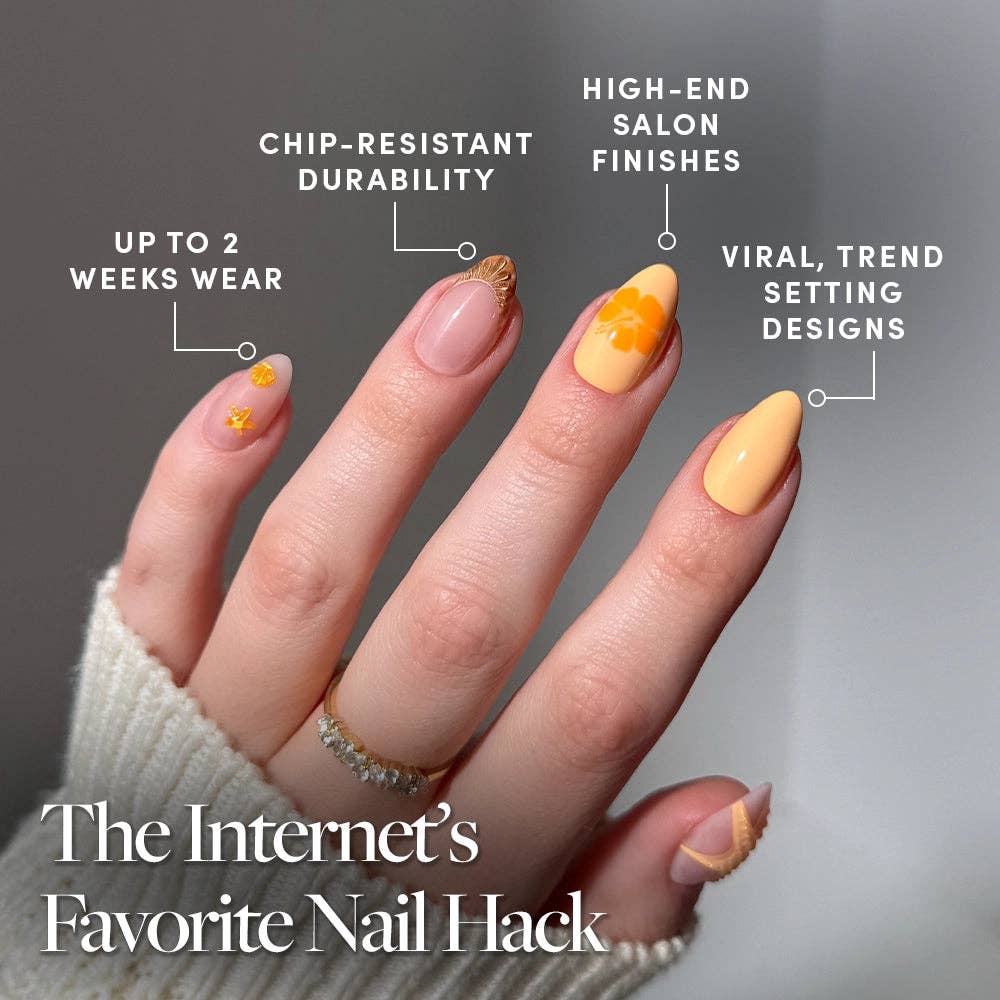 Sunny Shores Press-On Nails