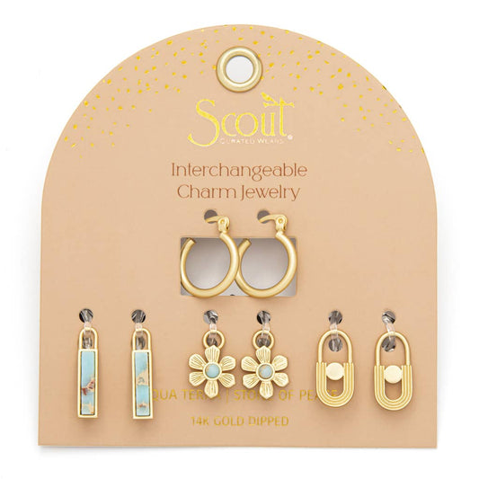 Interchangeable Charm Earring Set