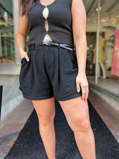 *Final Sale* In My Head Pleated Shorts