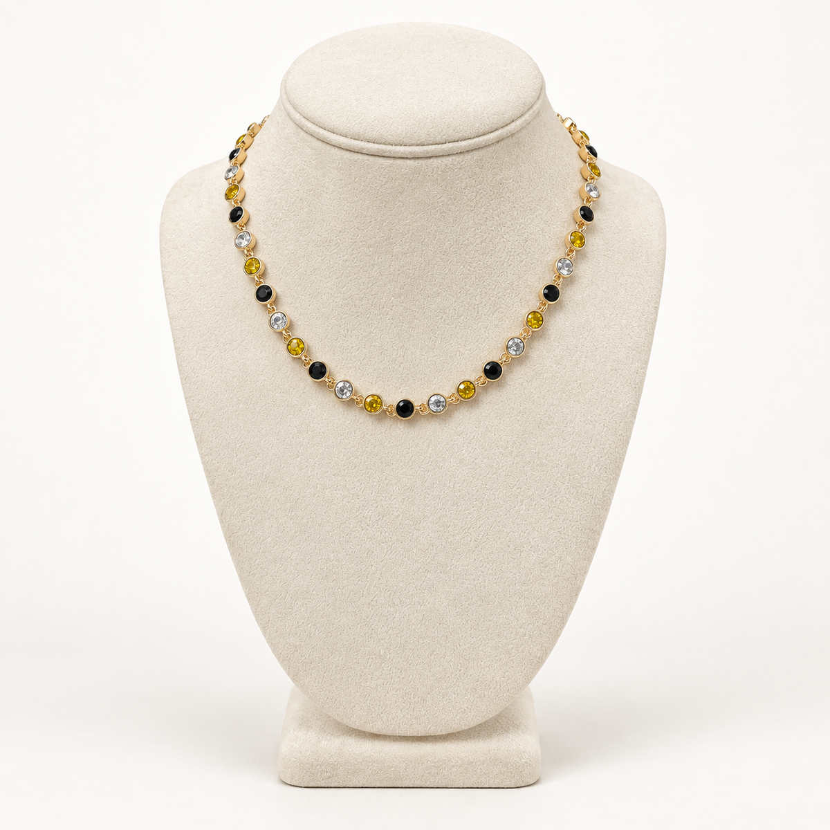Black & Gold Necklace & Earring Set