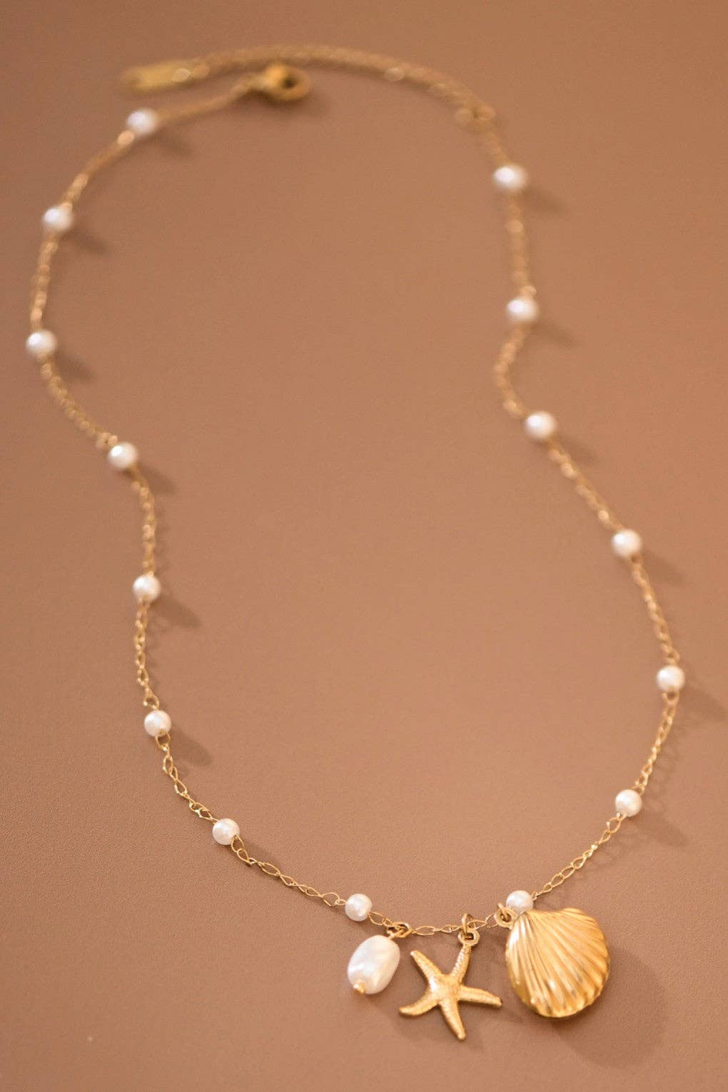 Stone, Starfish, & Seashell Necklace
