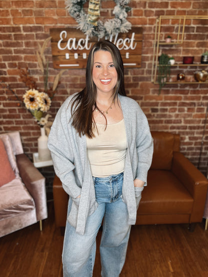 WB Open Grey Cardigan