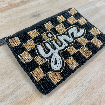 Yinz Beaded Zipper Pouch
