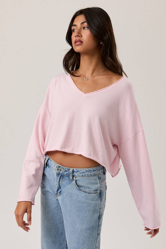 Doing Good Lately Crop Sweater