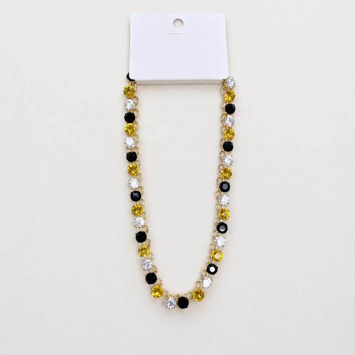Black & Gold Crystal Necklace