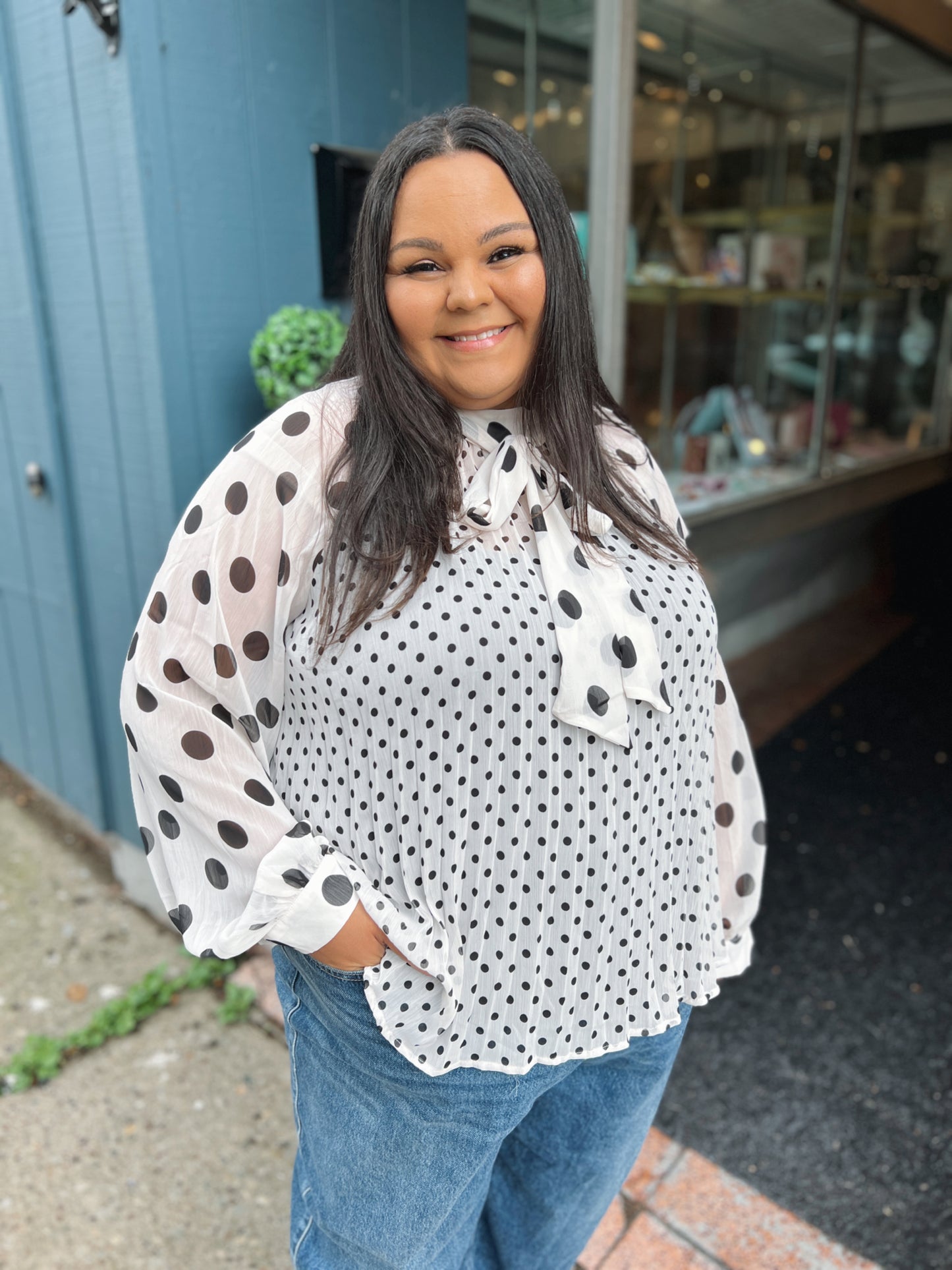 Classy You Polka Dot Blouse