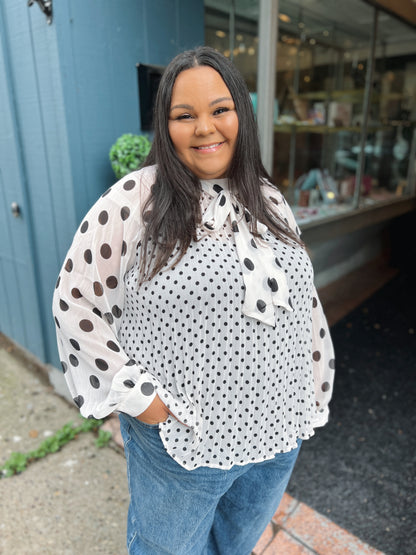 Classy You Polka Dot Blouse
