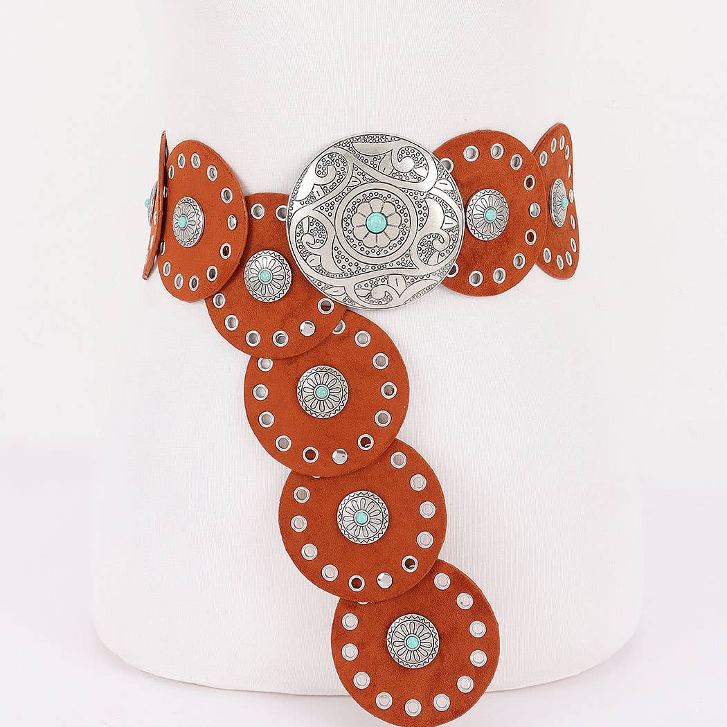Faux Suede Disc Belt