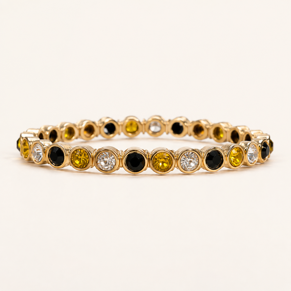 Black & Gold Stretch Bracelet