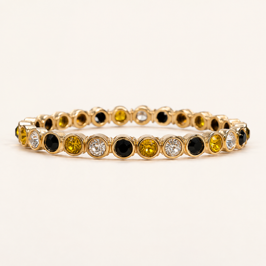 Black & Gold Stretch Bracelet