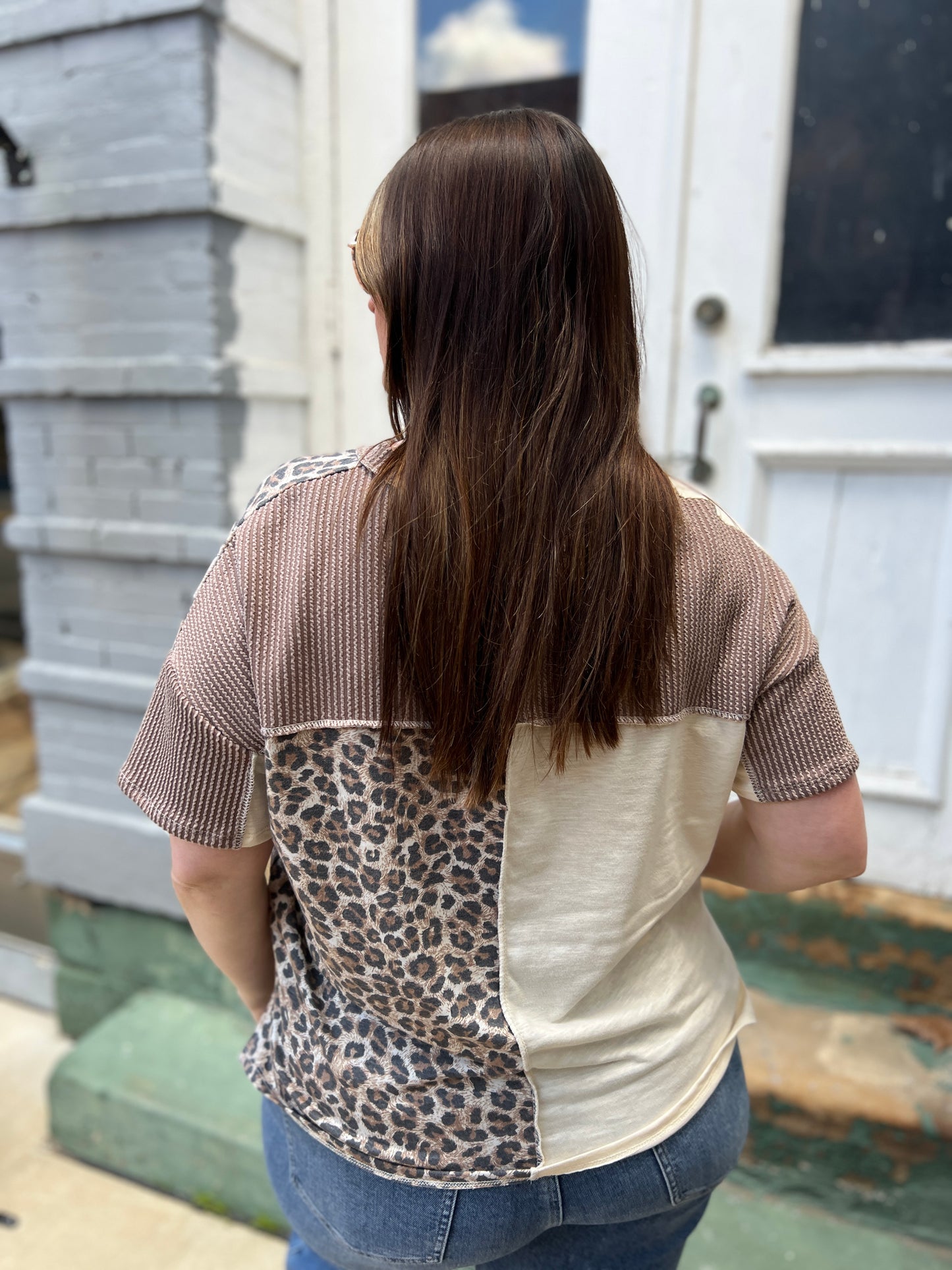 Around The Block Leopard Top