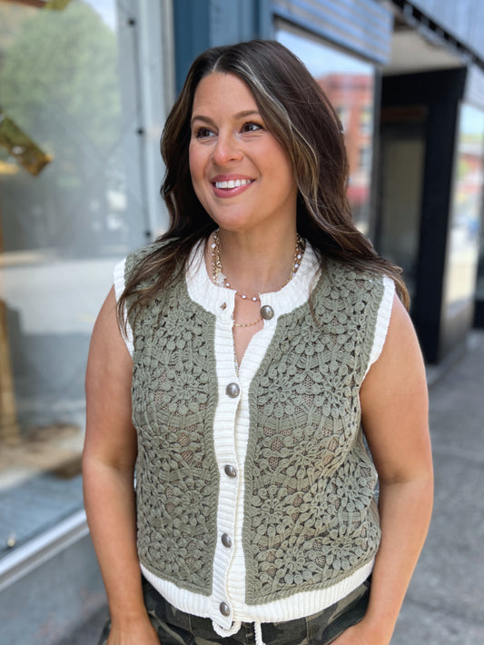 Meshing Around Sweater Vest