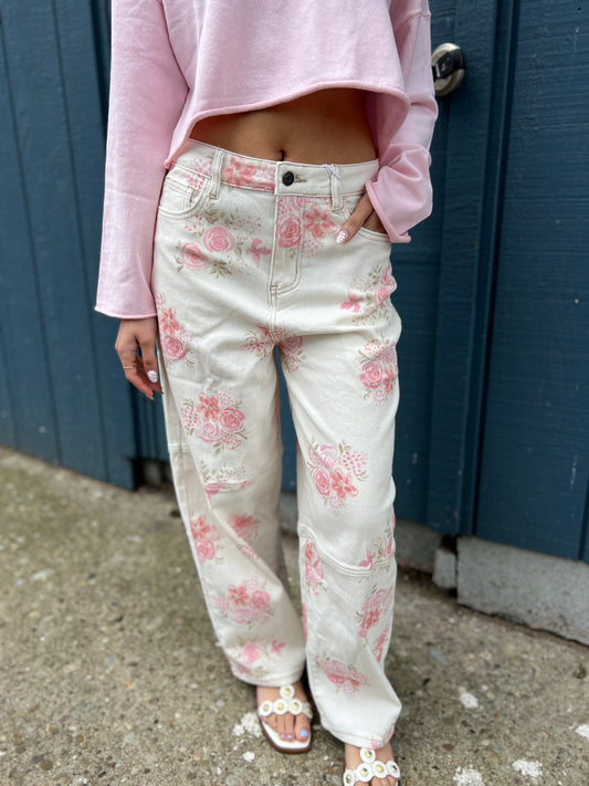 Romantic Daydream Floral Jeans