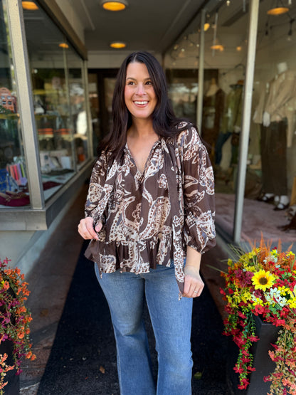 Point Of View Paisley Blouse