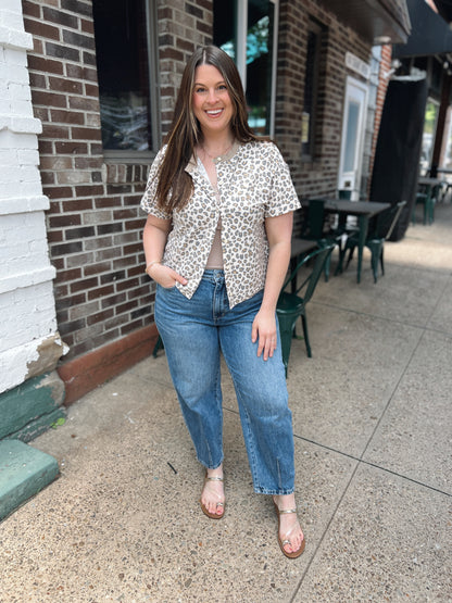 Run Run Cheetah Button-Up