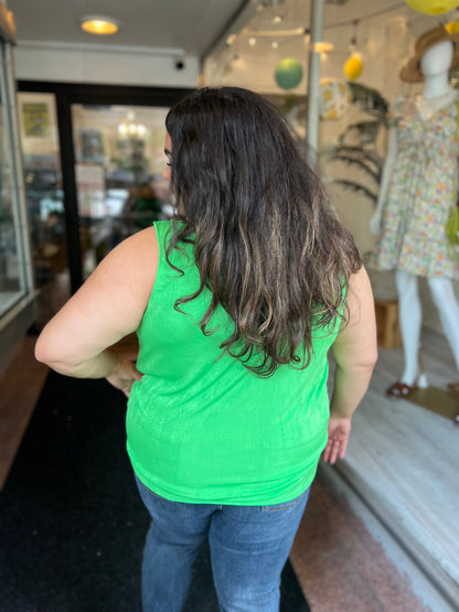 *Final Sale* SIL Cowl Neck Tank Top
