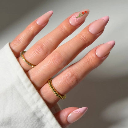 Cherry Bow Press-On Nail Set