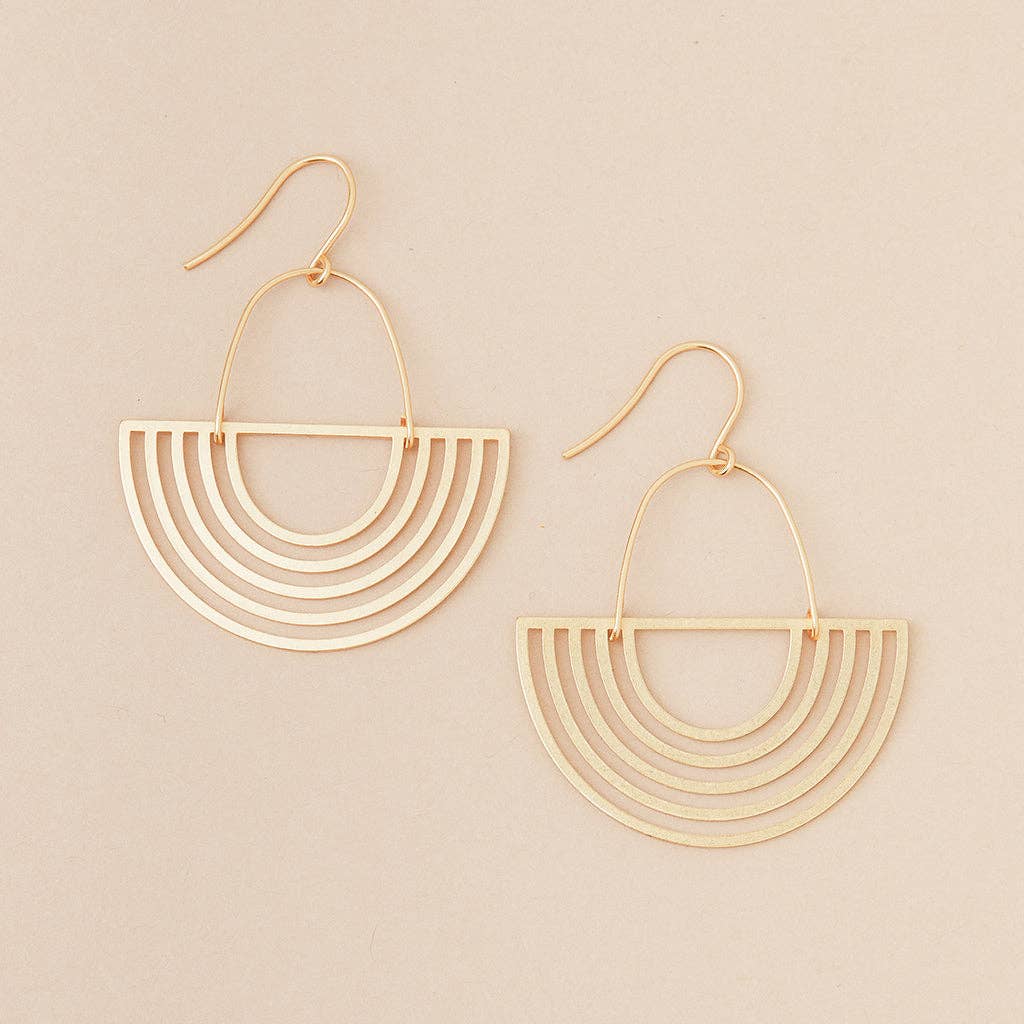 Gold Solar Rays Earring