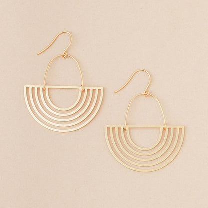 Gold Solar Rays Earring